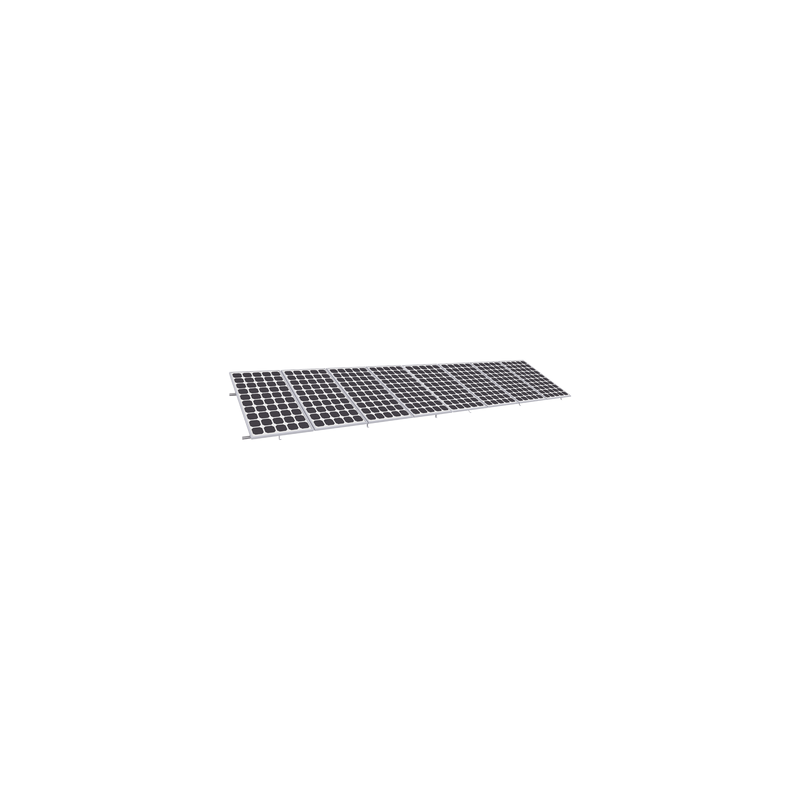 Montaje para Panel Solar, Riel "8" de 5400mm para Módulos de 550 a 660w con Espesor de 35mm, Velocidad de Viento Máx. 136km/h (20° a 45°)