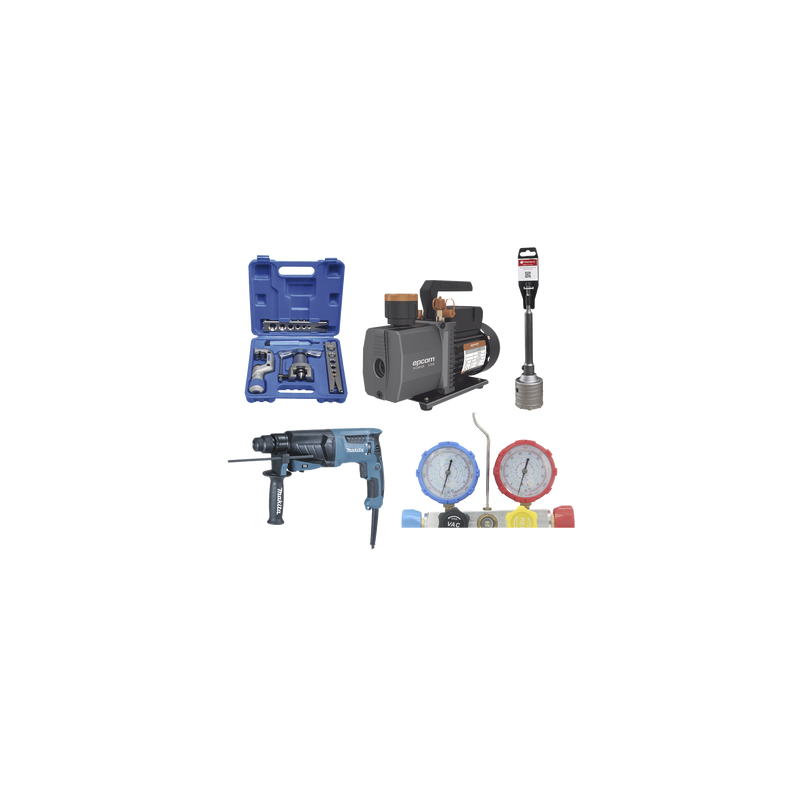 Kit Profesional Mini Split con Bomba de Vacío y Manómetro EP