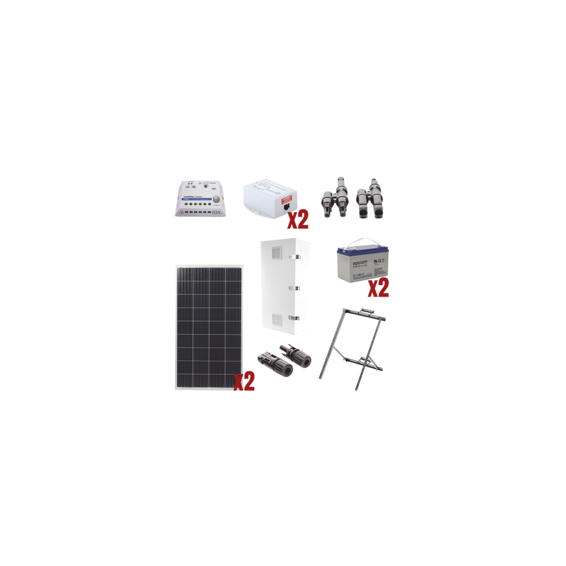 Kit Solar 28W PoE 24Vcc para 2 Radios Ubiquiti airMAX