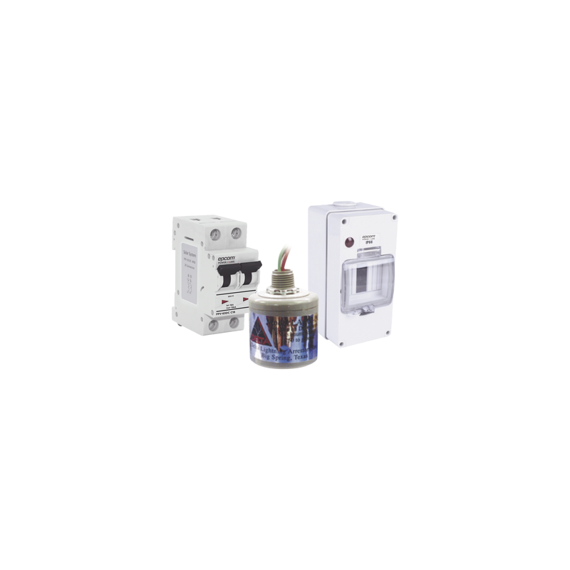 Kit Centro Carga CD 800Vcc 16A con Supresor EPCOM