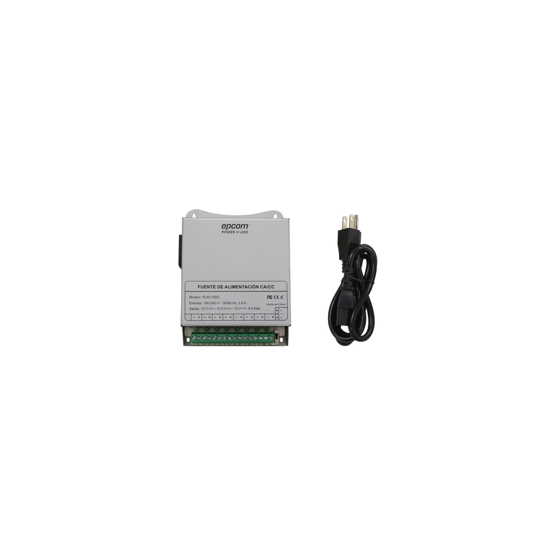 Fuente Poder 8 Cámaras 15Vcc 8A EPCOM POWERLINE | Precio México - Envío Inmediato | LM Soluciones