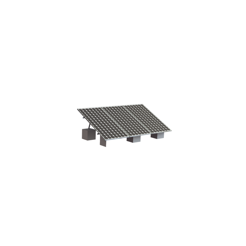 Montaje para 3 Paneles Solares | Precio México - Envío Inmediato | LM Soluciones