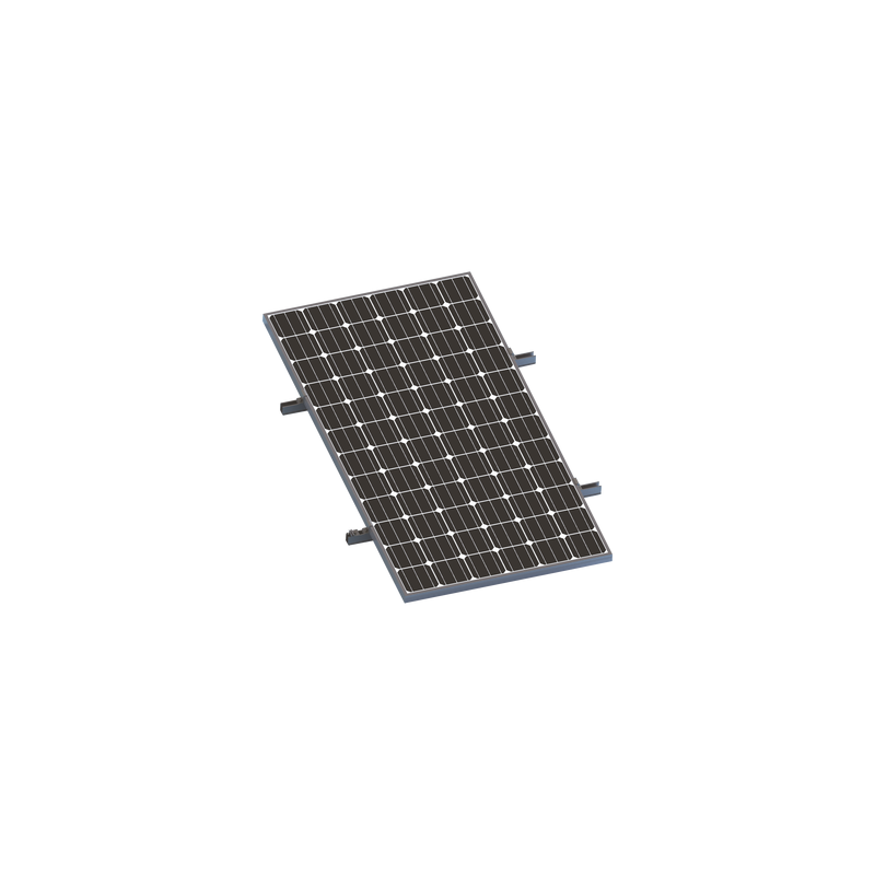 Kit De Minirieles Para Panel Solar Arreglo 1X1 Para Instalación Plano En Lámina