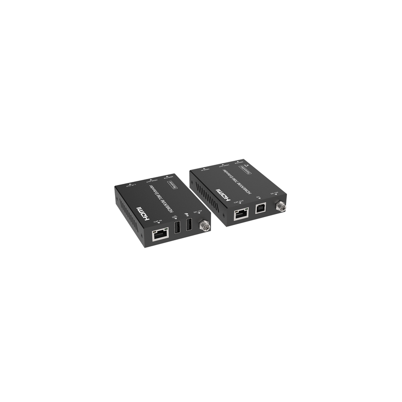 Kit Extensor HDMI con KVM | 70m | 4K2K@60Hz | 4:4:4 |  HDMI2.0b y HDCP 2.2 | Salida de Audio 3.5mm | Admite PoC | Admite USB 1.1