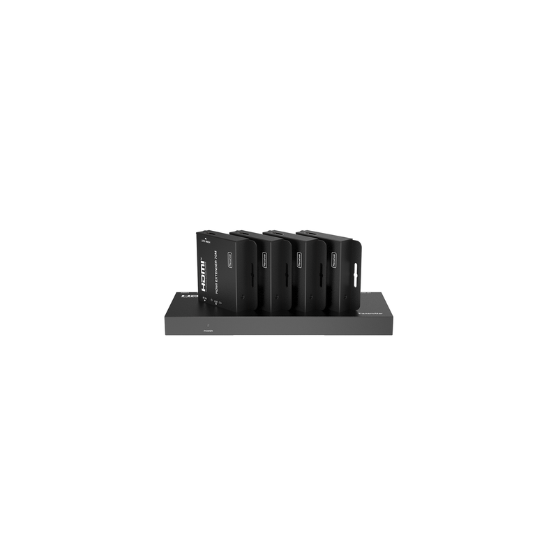 Splitter HDMI 1x4 | Extensor HDMI | 4K@30Hz 40m | 1080p@60Hz 70m | Función PoC |  4:4:4 