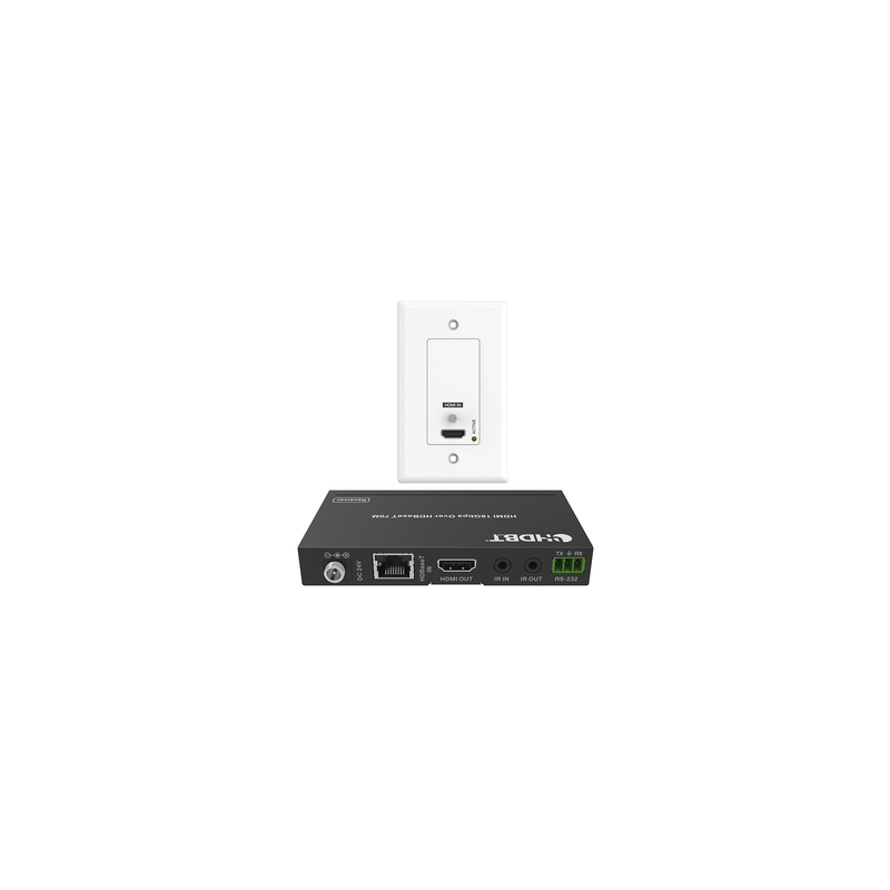 Kit Extensor HDBaseT 4K 70m con PoC y RS-232 | Precio México - Envío Inmediato | LM Soluciones