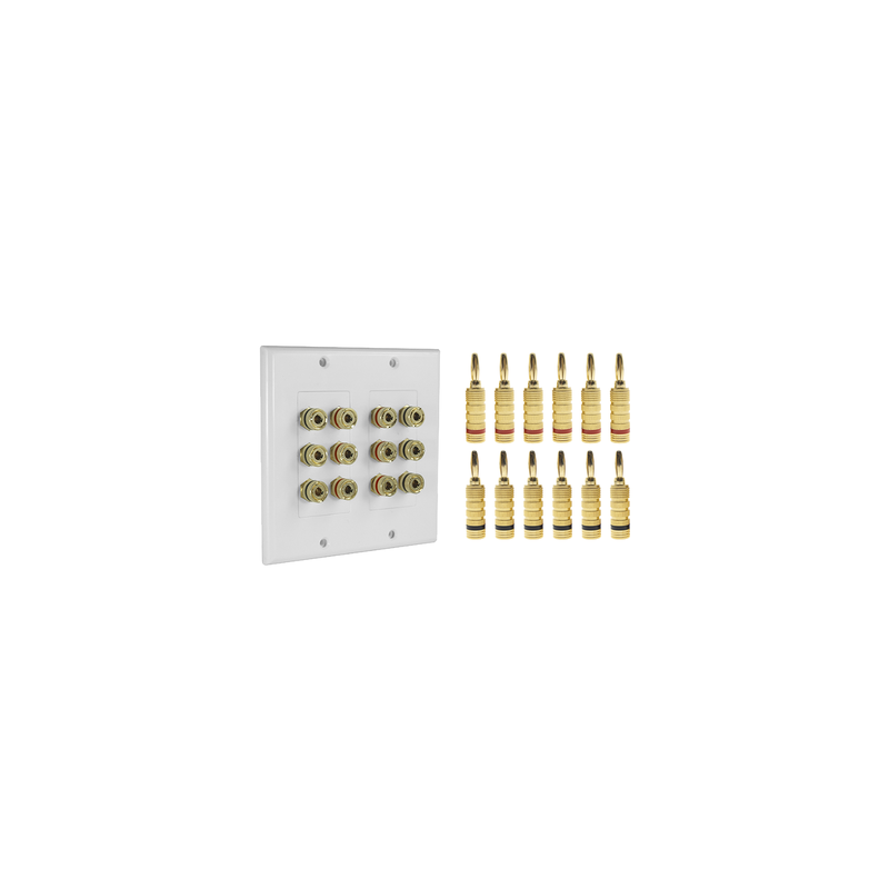 Kit Placa de Pared 6 Pares Banana EPCOM PROAUDIO | Precio México - Envío Inmediato | LM Soluciones