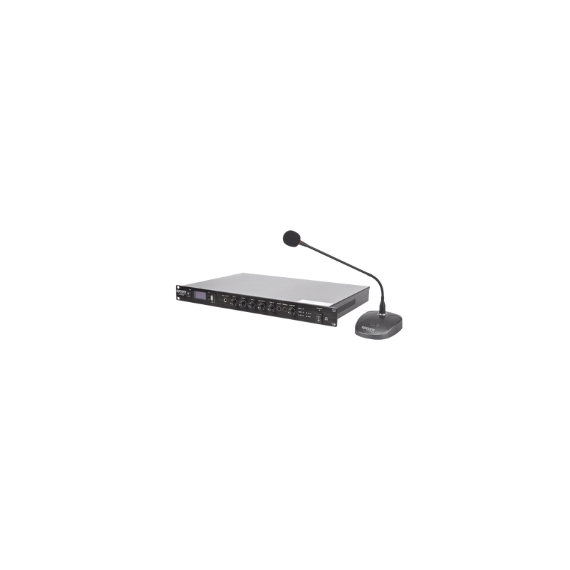 KIT de Amplificador de 120W Modelo SF120DTB | más Micrófono de Escritorio Modelo SF621A