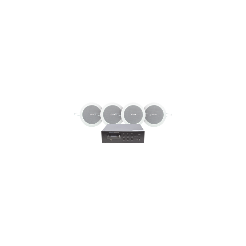 Kit Amplificador 120W EPCOM PROAUDIO 4 Altavoces Plafón | Precio México - Envío Inmediato | LM Soluciones