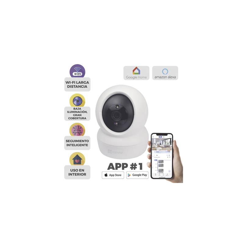 Mini Cámara IP PT EZVIZ 2MP Wi-Fi Seguimiento Inteligente | Precio México - Envío Inmediato | LM Soluciones