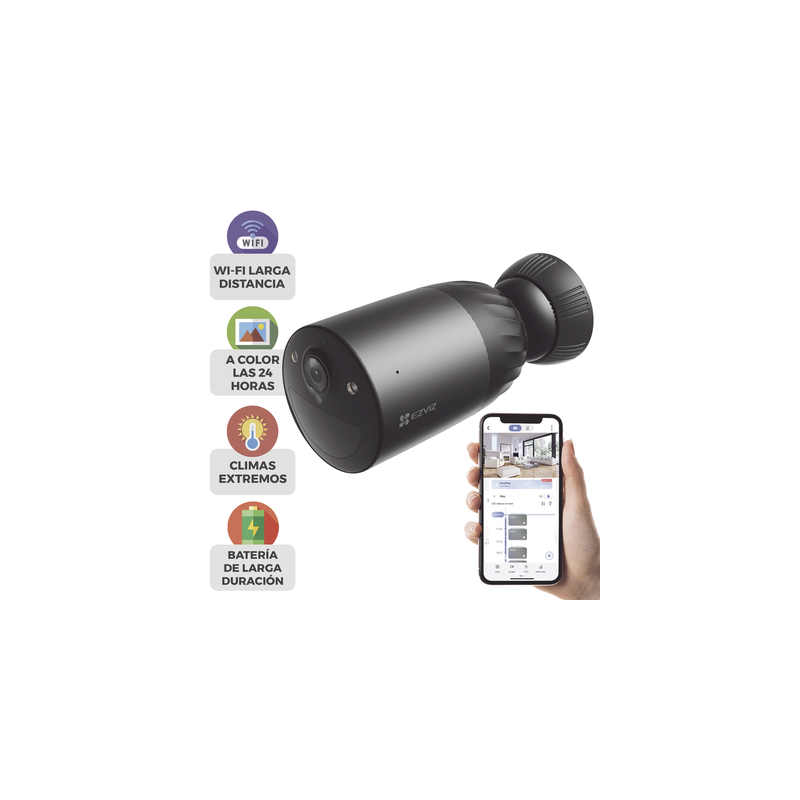 Cámara WiFi 4K EZVIZ con Batería y Panel Solar - Seguridad | Precio México - Envío Inmediato | LM Soluciones