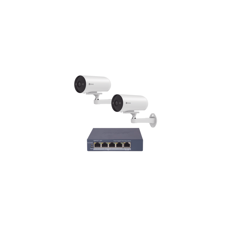 Kit 2 Cámaras PoE EZVIZ 3MP Audio Bidireccional IP67 | Precio México - Envío Inmediato | LM Soluciones