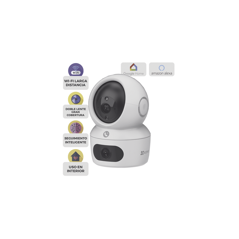 Cámara PT EZVIZ H7C Doble Lente 8MP WiFi 6 Interior | Precio México - Envío Inmediato | LM Soluciones