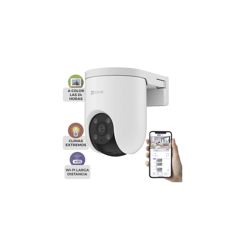 Cámara PT EZVIZ H8C 5MP 3K Visión Nocturna Color IP65 | Precio México - Envío Inmediato | LM Soluciones