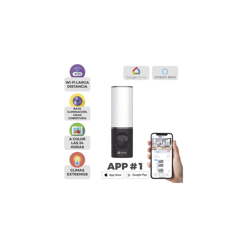 Cámara IP 4MP Wi-Fi EZVIZ LC3 con Lámpara y Audio Bidireccio | Precio México - Envío Inmediato | LM Soluciones