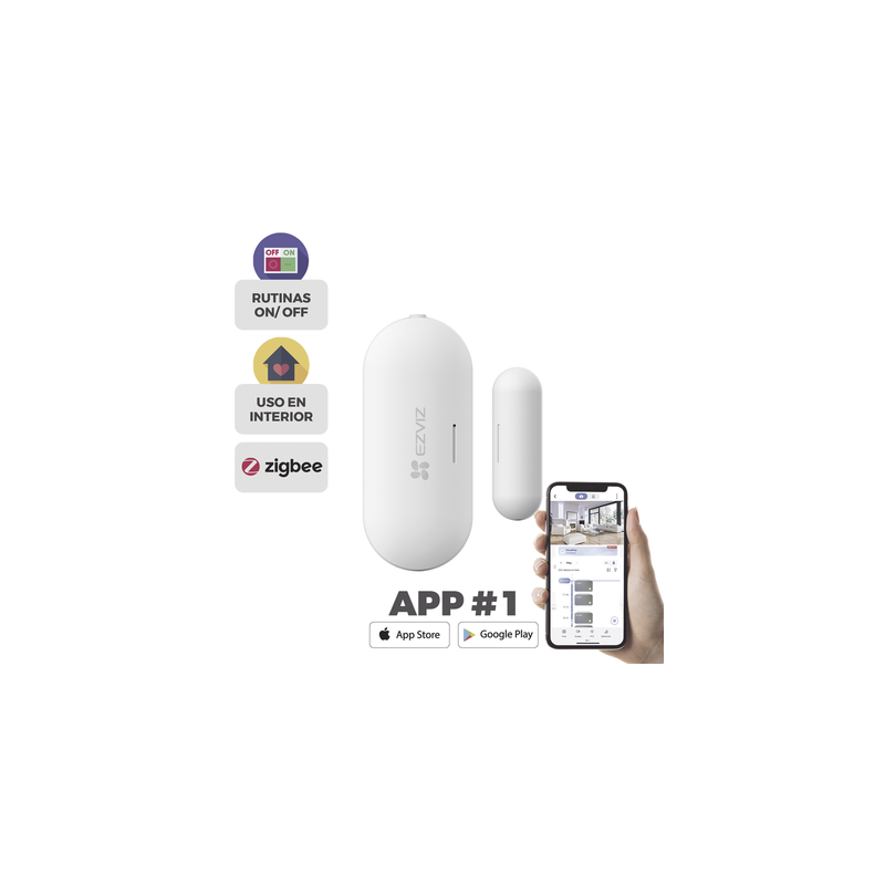 Contacto Magnético Inalámbrico EZVIZ Zigbee Interior | Precio México - Envío Inmediato | LM Soluciones