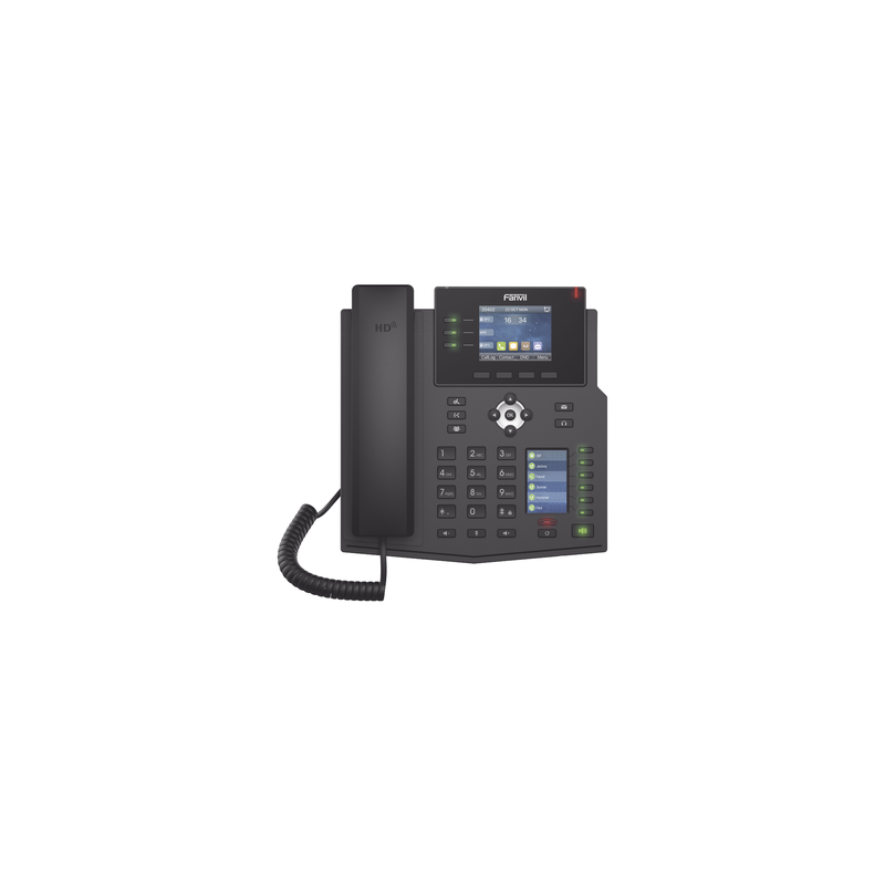 Teléfono IP Empresarial con Estándares Europeos, 12 lineas SIP con pantalla a color, 30 teclas DSS/BLF, puertos Gigabit, IPv6, Opus , PoE/DC