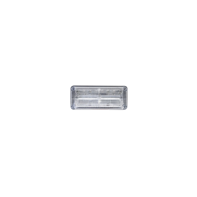 Luces perimetrales de emergencia QuadraFlare® lente color claro, LED color rojo