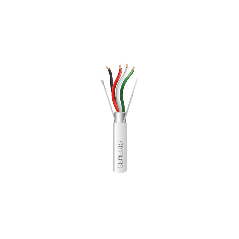 Cable 4x18 AWG Blindado Plenum 305m GENESIS para Seguridad y