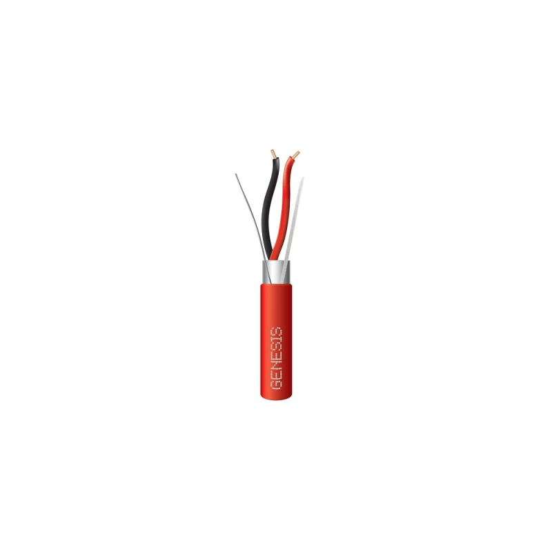 Carrete 305m Alambre 2x12 AWG Riser Blindado FPLR Rojo GENES