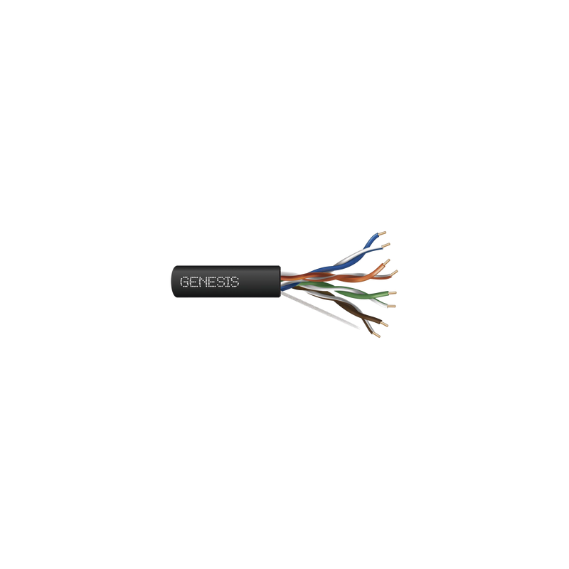 Bobina de Cable UTP Cat6 305m RISER Negro GENESIS | Precio México - Envío Inmediato | LM Soluciones