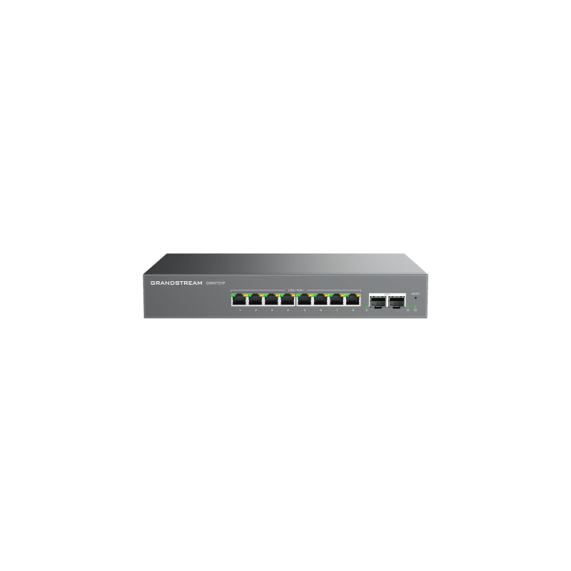 Switch L2 Lite 10 Puertos 2.5G PoE+ Grandstream GWN7721P