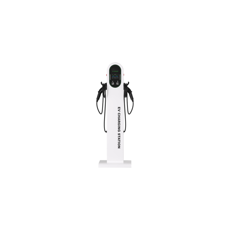 Estación de Carga para Vehículos Eléctricos Tipo Pedestal / Doble Conector Tipo 1 / 48A 11.5kW por Puerto / Pantalla LCD 4.3 Pulgadas / Conectividad RFID Sistema de Carga Inteligente / Protección IP54 / Material SGCC Galvanizad