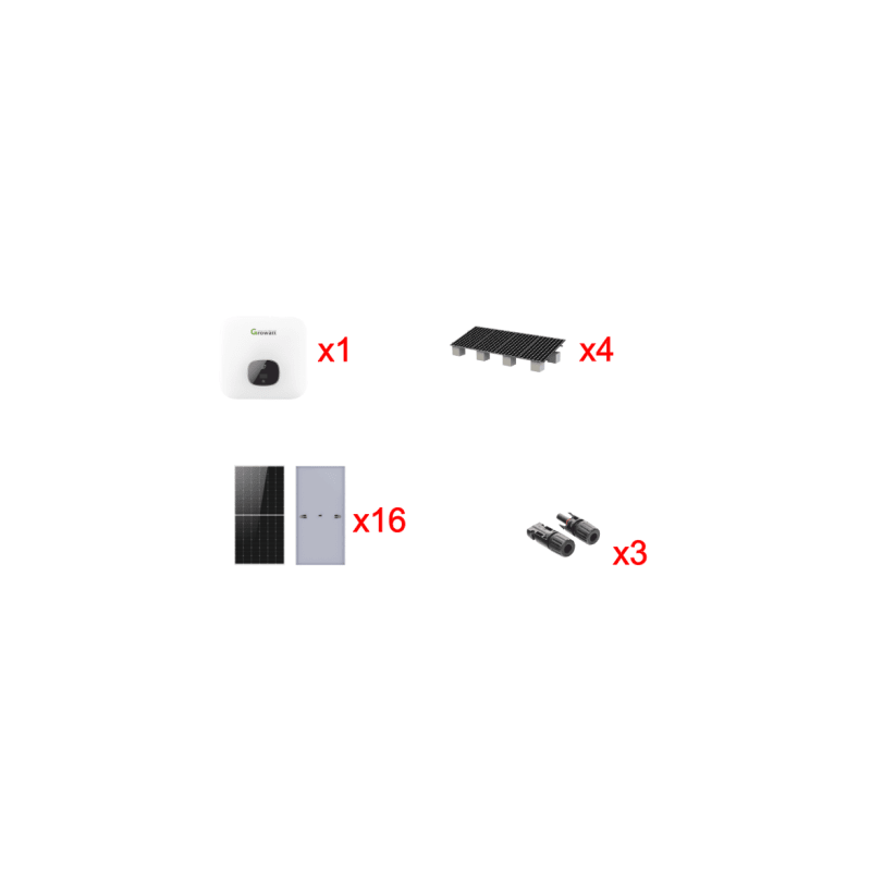Kit Solar Interconexion  / 10kW  220Vca / Inversor GROWATT / Montaje Incluido  