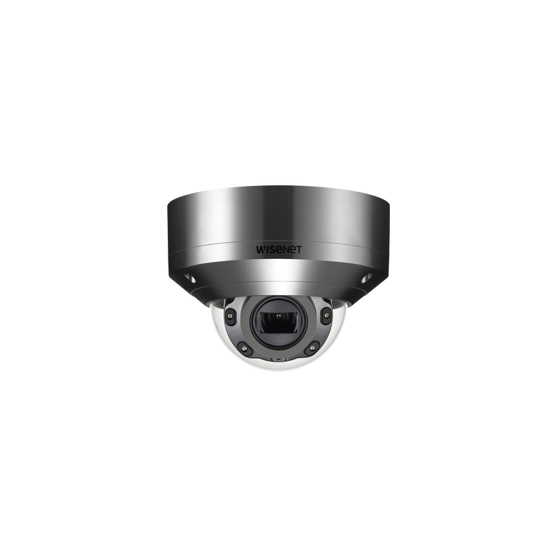Cámara IP Tipo Domo Antivandálico 5MP de Acero Inoxidable / Lente Motorizado 3.9 - 9.4 mm / IR 50 M / WDR 120db / H.265 & WiseStream