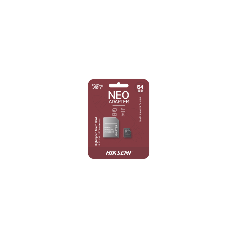 Memoria microSD 64GB HIKSEMI con Adaptador