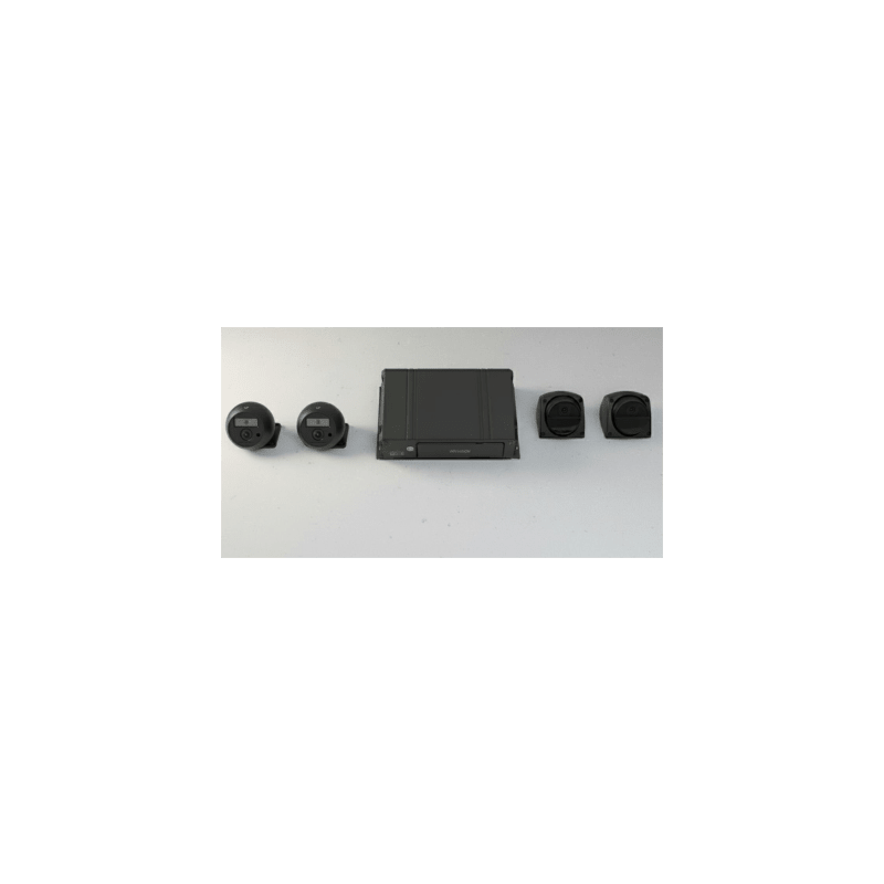 Kit DVR Móvil / 2 Cámaras Interior + 2 Cámaras Exterior / (1080p) / 4 Canales TURBOHD / Tecnología IA Integrada / Soporta 4G / GPS / Sensor G / Soporta 2 Memorias SD (512 GB total) 