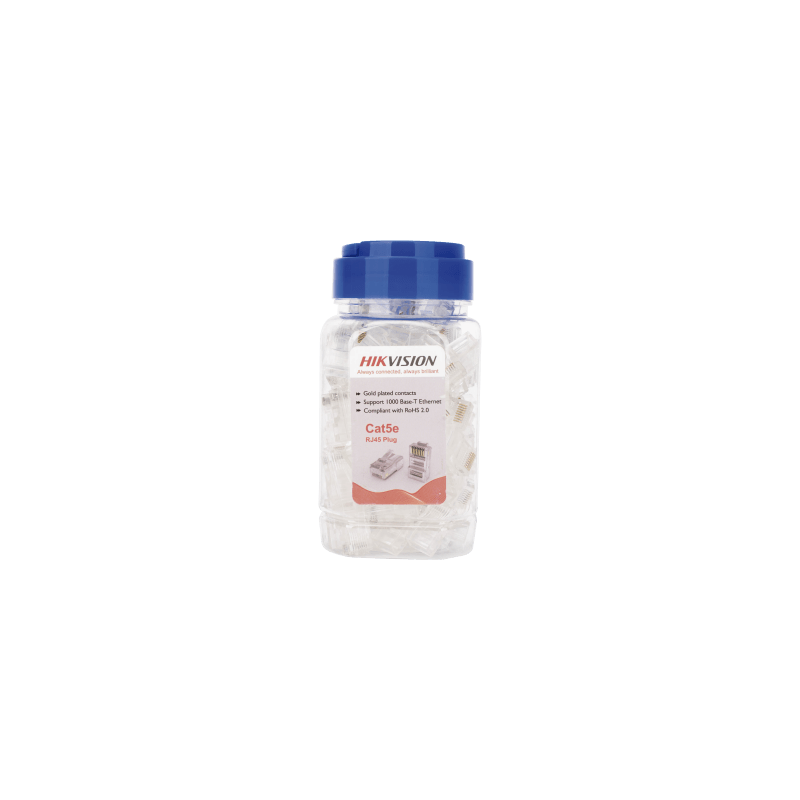 Plug Modular RJ45 Cat 5e Hikvision 100 pzas | Precio México - Envío Inmediato | LM Soluciones
