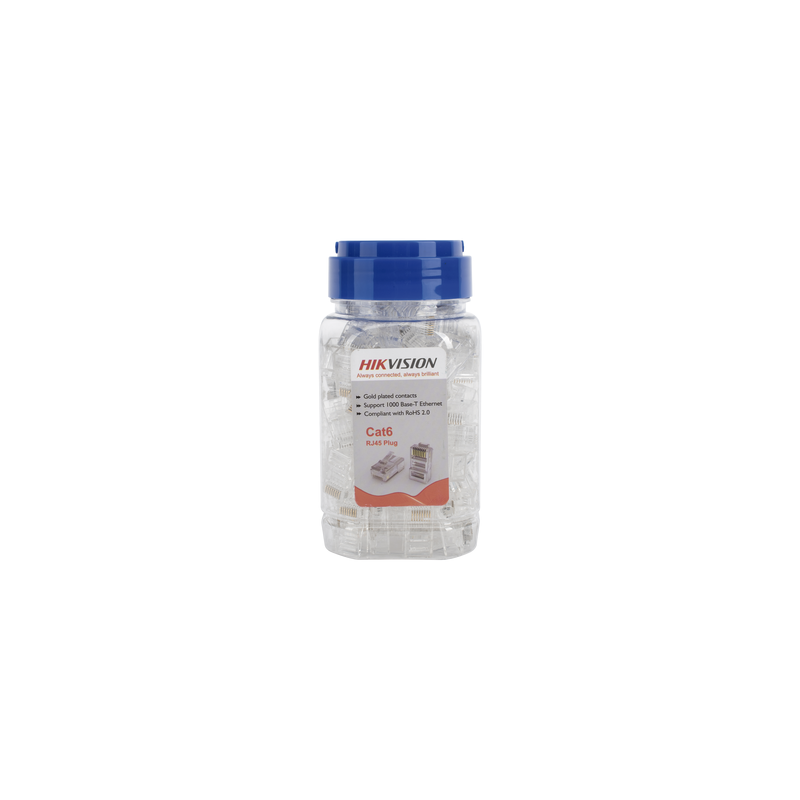 Plug Modular RJ45 Cat 6 Hikvision 100 pzas | Precio México - Envío Inmediato | LM Soluciones
