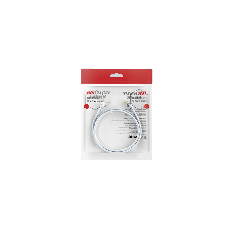 Patch Cord Cat6 Hikvision 0.5m Blanco PoE+ | Precio México - Envío Inmediato | LM Soluciones