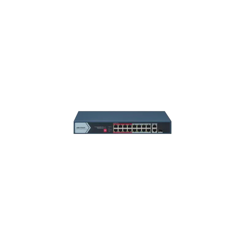 Switch PoE+ 16 Puertos 10/100 2 SFP Uplink HIKVISION 130W | Precio México - Envío Inmediato | LM Soluciones