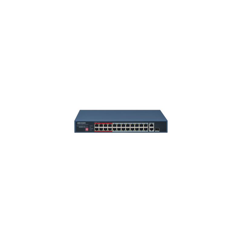 Switch PoE+ HIKVISION 24 puertos 10/100 Mbps, 230W | Precio México - Envío Inmediato | LM Soluciones
