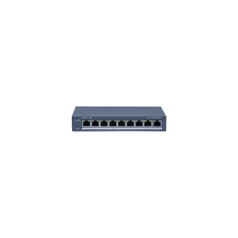 Switch PoE+ HIKVISION 8 Puertos 10/100 Mbps PoE+ 110W | Precio México - Envío Inmediato | LM Soluciones