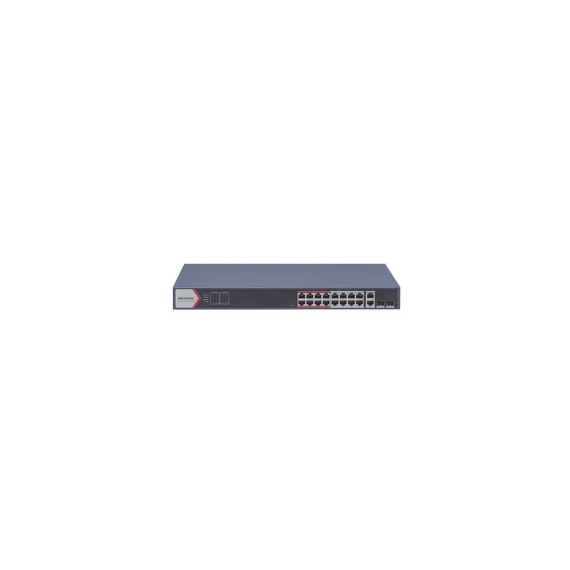Switch PoE+ Monitoreable 16 Puertos HIKVISION con 2 SFP | Precio México - Envío Inmediato | LM Soluciones