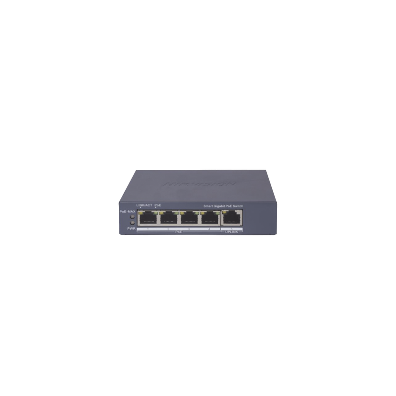 Switch Gigabit PoE+ Hikvision 4 Puertos | LM Soluciones