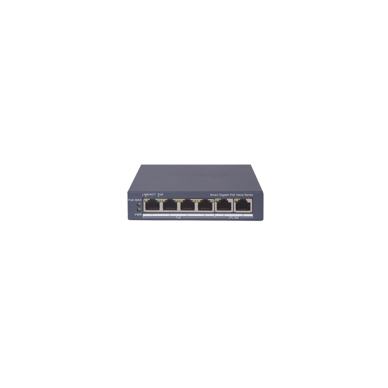 Switch Gigabit PoE+ Administrable HIKVISION 4 Puertos | Precio México - Envío Inmediato | LM Soluciones