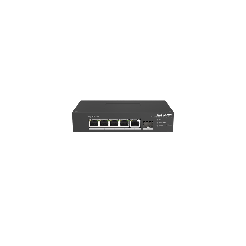Switch PoE+ Industrial HIKVISION 4 Puertos 60W | Precio México - Envío Inmediato | LM Soluciones