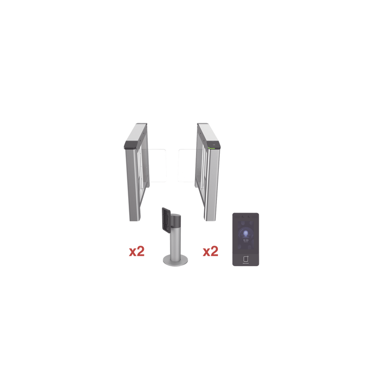 Kit Torniquete Hikvision con Terminales Faciales y Carril 90 | Precio México - Envío Inmediato | LM Soluciones