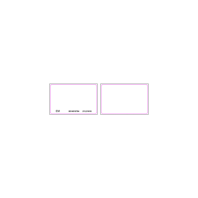 Tarjeta de Proximidad PROX EM 125 Khz / Imprimible Ambos Lados / PVC Blanco / Control de Acceso Hikvision
