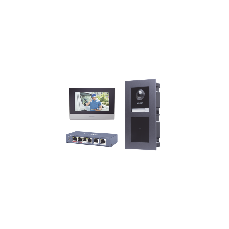 KIT Videoportero IP Hikvision con llamada a App y lector EM | Precio México - Envío Inmediato | LM Soluciones