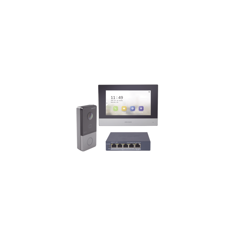 Kit Videoportero IP Hikvision PoE con Switch | Precio México - Envío Inmediato | LM Soluciones