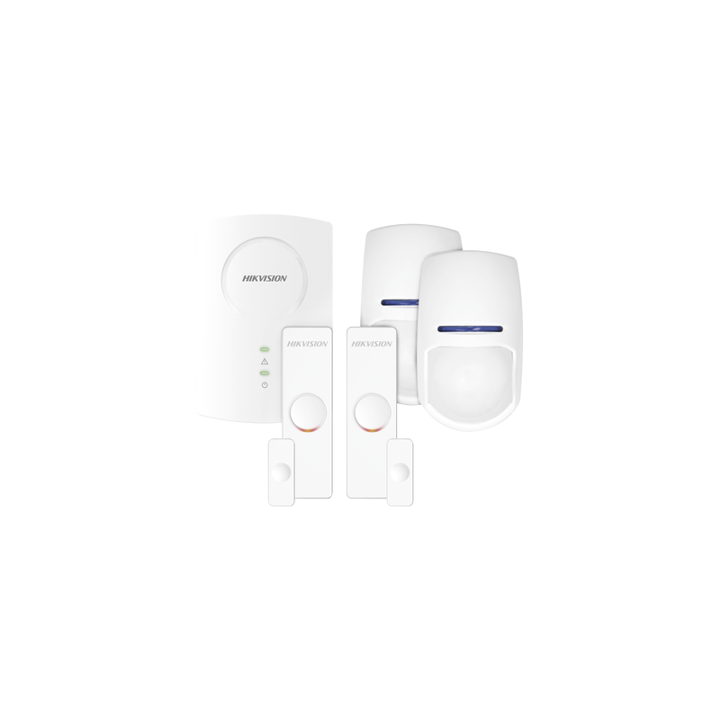 KIT Sensores Inalámbricos AX HUB / 1 Expansor de 8 Zonas Inalámbricas / 2 Contactos Magnéticos / 2 Sensores PIR para Interior / Compatible con panel AX HUB y Híbrido DS-PHA64-W4P2