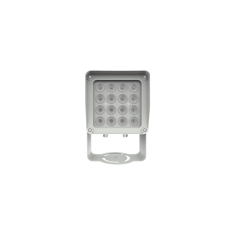Lampara IR de Luz Continua / 16 Lámparas LED / Distancia Efectiva 16 a 25 metros / Cobertura 40° / Exterior IP66