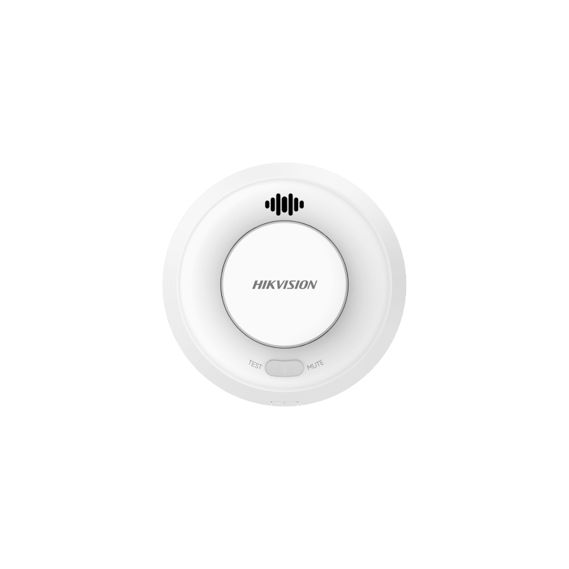 Detector de Humo Interlink con Funcion Hub / Doble Tecnología de Sensor de Luz / Alarma Auditiva 85dB / Batería de Litio 10 Años / Autoverificación / Compatible con Hik-Connect / Interconectable 30 Dispositivos