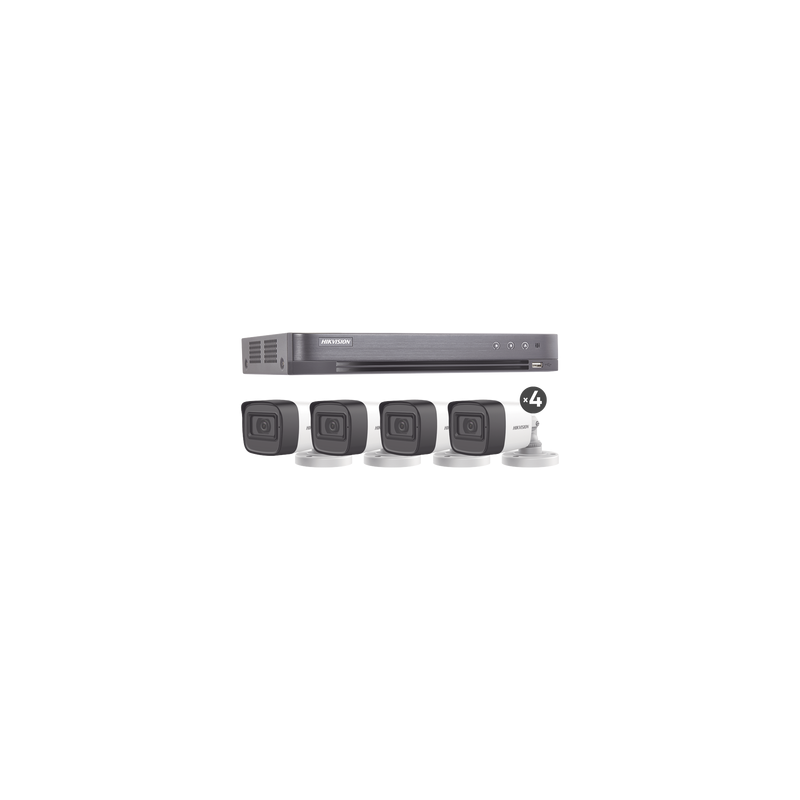 Kit TurboHD 5MP Hikvision 4 Cámaras con Micrófono Integrado | Precio México - Envío Inmediato | LM Soluciones