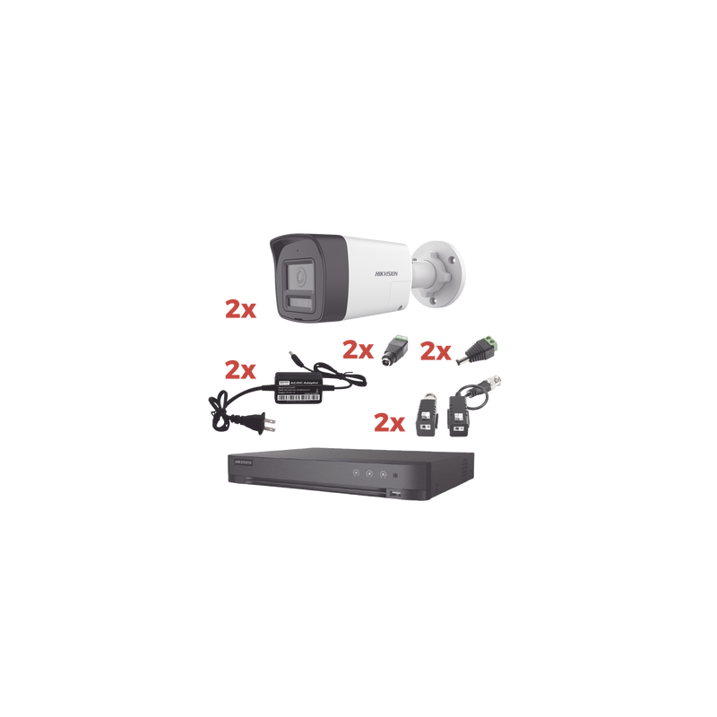 Kit Audio Bidireccional TurboHD 1080p Hikvision 4 Canales | Precio México - Envío Inmediato | LM Soluciones
